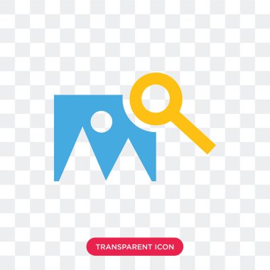 Saydam arka plan üzerinde resim logo izole görüntü vektör simgesi