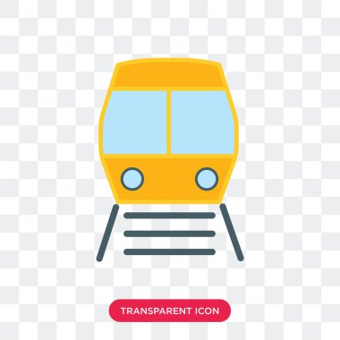 Saydam arka plan üzerinde tren logo izole tren vektör simgesi