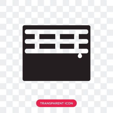 Şeffaf arka plan, ekran lo izole ekran vektör simgesi