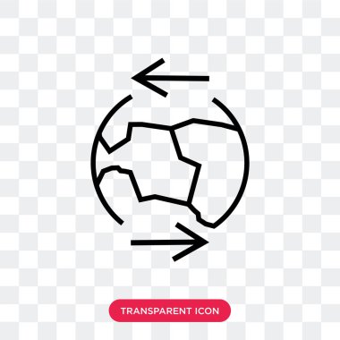 Saydam arka plan üzerinde Global lo izole küresel vektör simgesi