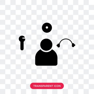 Saydam arka plan üzerinde Dj logo desig izole dj vektör simgesi