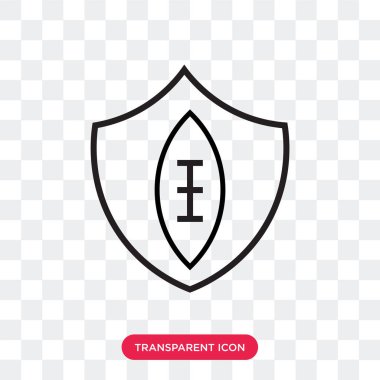 Saydam arka plan üzerinde izole futbol kalkan vektör simgesi, 