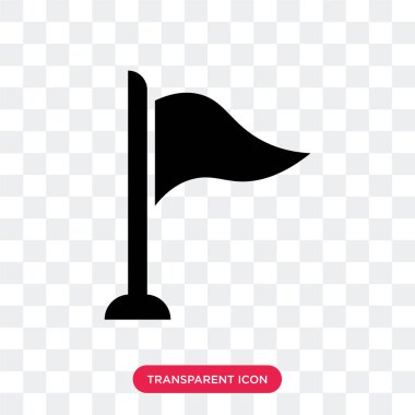 Saydam arka plan üzerinde bayrak izole bayrak noktası vektör simgesi 