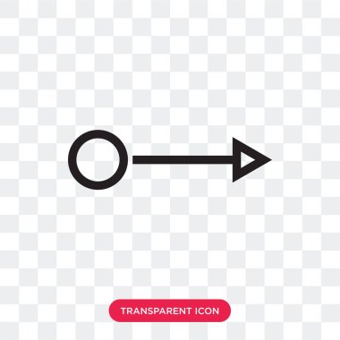 Saydam arka plan üzerinde Righ izole sağ ok vektör simgesi