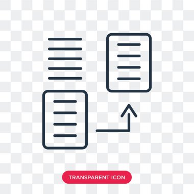 Vektör simgesi üzerinde şeffaf arka plan izole kopyalama, kopyalama logo tasarım