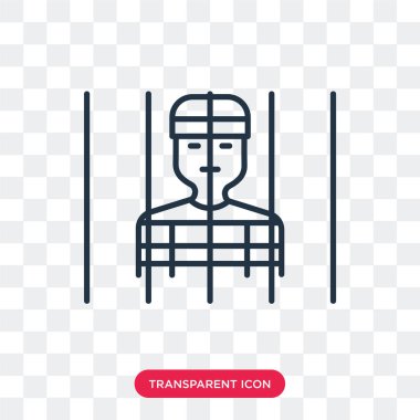 Saydam arka plan üzerinde mahkum logo tasarımı izole mahkum vektör simgesi