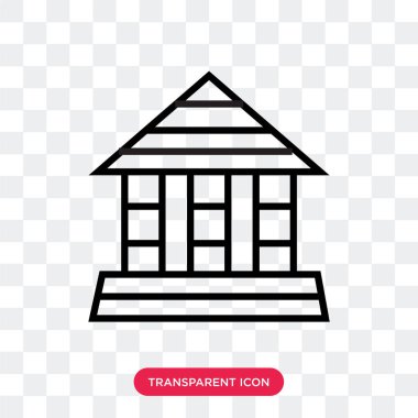 Saydam arka plan üzerinde banka logosu d izole banka vektör simgesi