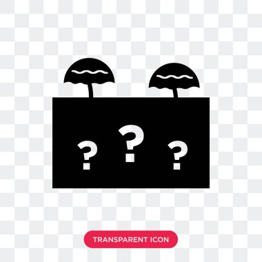 Kayıp öğeler vektör simgesi üzerinde şeffaf arka plan, izole kayıp 