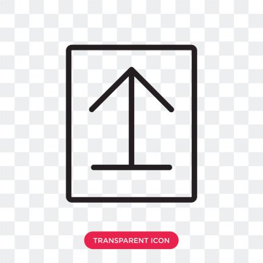 Saydam arka plan üzerinde Upload lo izole vektör simge yüklemek