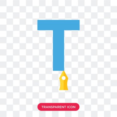 Şeffaf arka plan, metin izole metin Düzenleyicisi vektör simgesi