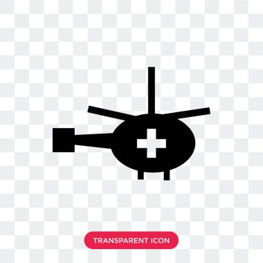 saydam arka plan üzerinde helic izole helikopter vektör simgesi