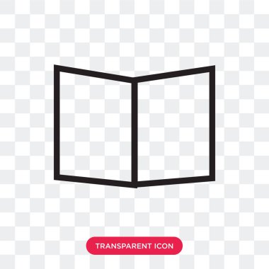 Saydam arka plan üzerinde kitap logo d izole kitap vektör simgesi