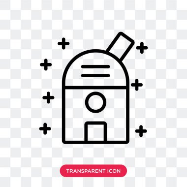 Saydam arka plan üzerinde Obse izole Gözlemevi vektör simgesi