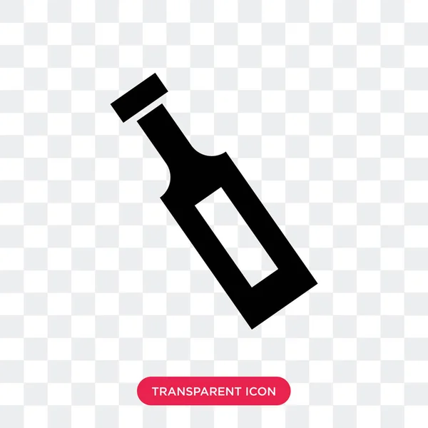 Messaggio in un'icona vettoriale bottiglia isolato su backgrou trasparente — Vettoriale Stock