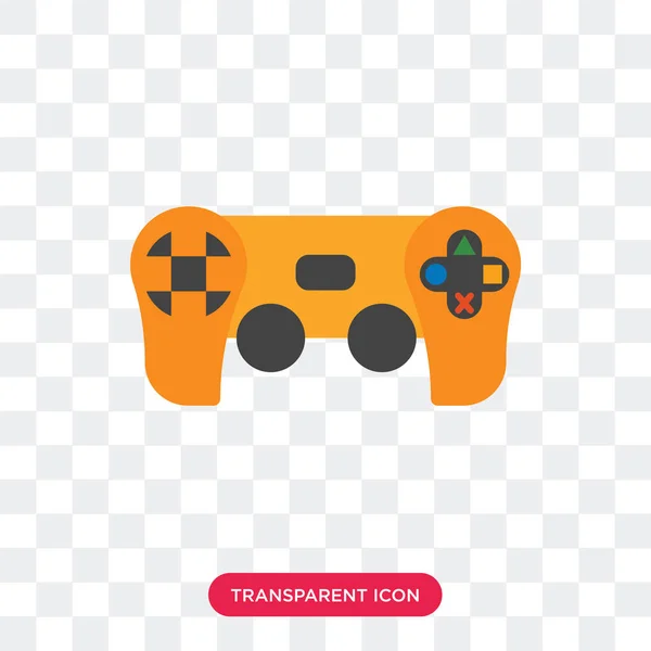 Gamepad vector pictogram geïsoleerd op transparante achtergrond, Game pa — Stockvector