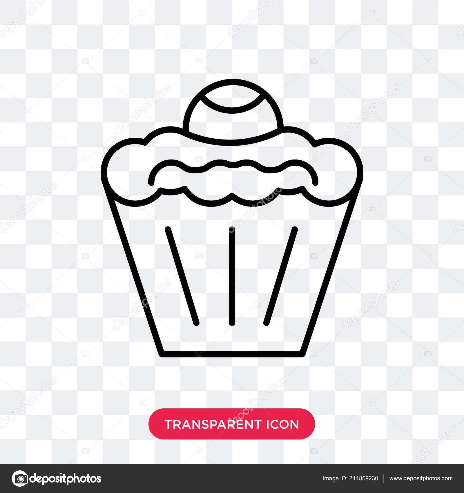 Cake Vector Icon Isolated On Transparent Background Cake Logo