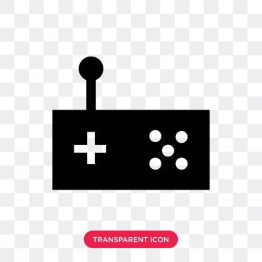 Saydam arka plan üzerinde Joystic izole joystick vektör simgesi