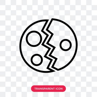 Saydam arka plan üzerinde izole gezegen vektör simge yok,