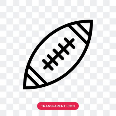 Amerikan futbolu vektör simgesi üzerinde şeffaf arka plan izole