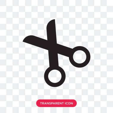 Tarak ve saç vektör simgesi üzerinde saydam b izole için makas