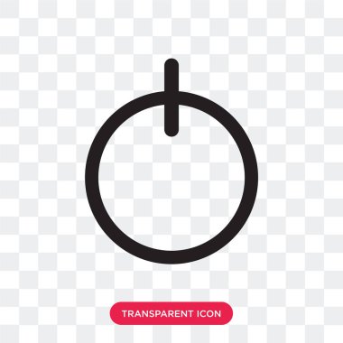 Saydam arka plan üzerinde güç logo izole güç vektör simgesi