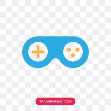 Saydam arka plan üzerinde Joystic izole joystick vektör simgesi