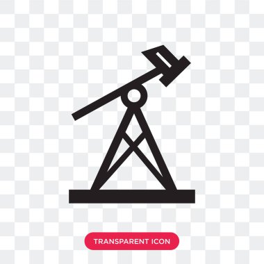 Saydam arka plan üzerinde Pumpjac izole etmek vektör simgesi