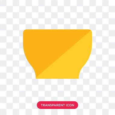 Saydam arka plan üzerinde kase logosu d izole kase vektör simgesi