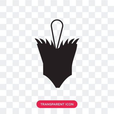 Saydam arka plan üzerinde izole kadın mayo vektör simgesi, 