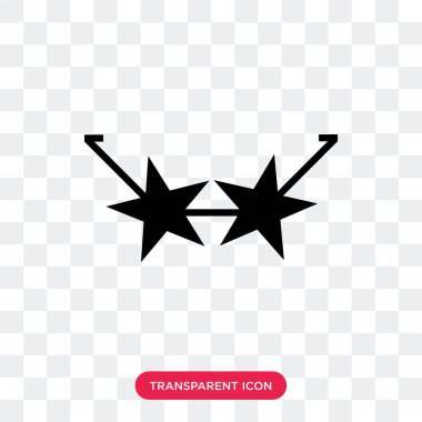 Kedi gözleri şekil vektör simgesi üzerinde saydam ba izole bardak