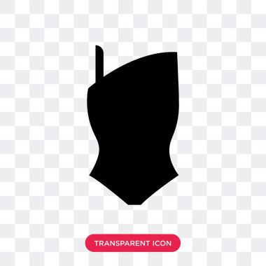 Saydam arka plan üzerinde Swimsui izole mayo vektör simgesi