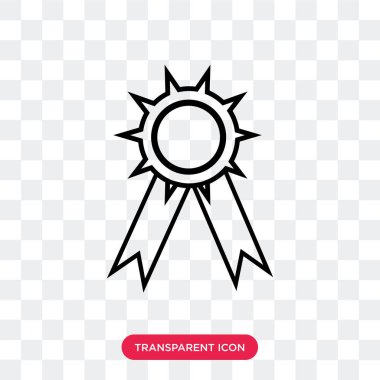 Amerikan futbol takımı madalya vektör simgesi üzerinde saydam arka izole