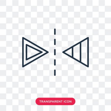 Saydam arka plan üzerinde yansıtma logo tasarımı izole vektör simge yansıtacak