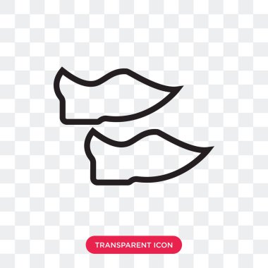 saydam arka plan üzerinde ayakkabı logo izole Ayakkabı vektör simgesi