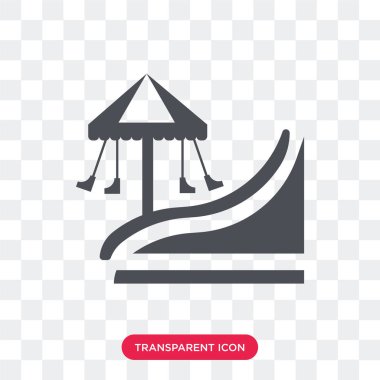 Saydam arka plan üzerinde A izole eğlence parkı vektör simgesi