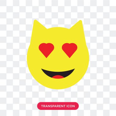 Saydam arka plan üzerinde kedi logo des izole kedi vektör simgesi