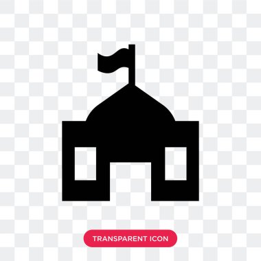 Anıtsal yapı vektör simgesi üzerinde şeffaf backgrou izole