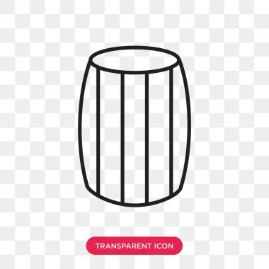 Saydam arka plan üzerinde şarap varil logo tasarımı izole şarap varil vektör simgesi