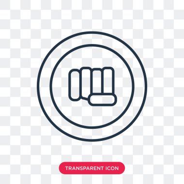 Saydam arka plan üzerinde el logo tasarım izole el vektör simgesi