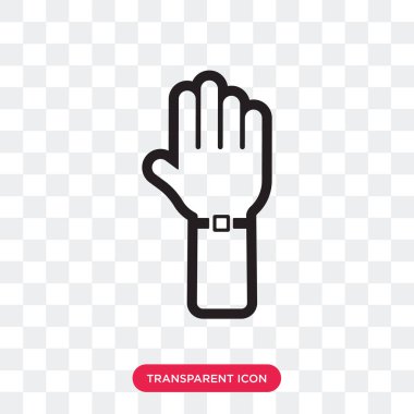 Saydam arka plan üzerinde oy logosu d izole oy vektör simgesi