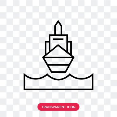 Vektör simgesi üzerinde şeffaf arka plan izole nakliye, denizcilikte