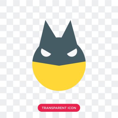 Süper kahraman gülümseme vektör simgesi üzerinde şeffaf arka plan izole, 