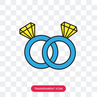 Alyans şeffaf arka plan üzerinde izole simge vektör biz