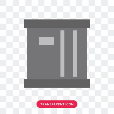 Saydam arka plan üzerinde paket izole paket vektör simgesi 