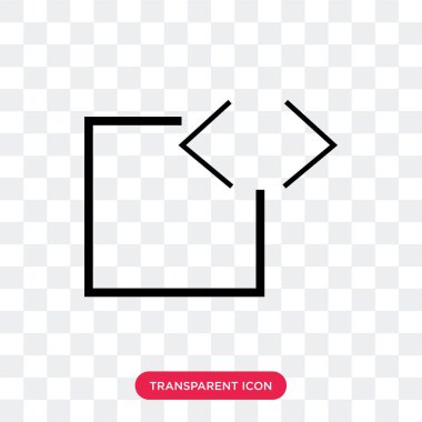 saydam arka plan üzerinde kod logosu d izole kod vektör simgesi