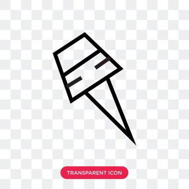 Saydam arka plan üzerinde PIN logosu des izole iğne vektör simgesi