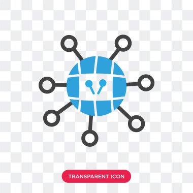 Saydam arka plan üzerinde ağ izole ağ vektör simgesi 