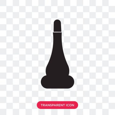 Şık parfüm şişe vektör simgesi üzerinde şeffaf backg izole