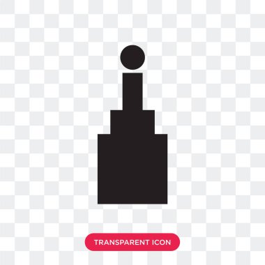 Şişe siyah şekil vektör simgesi üzerinde şeffaf adam izole