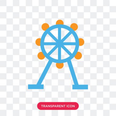 Saydam arka plan üzerinde A izole eğlence parkı vektör simgesi